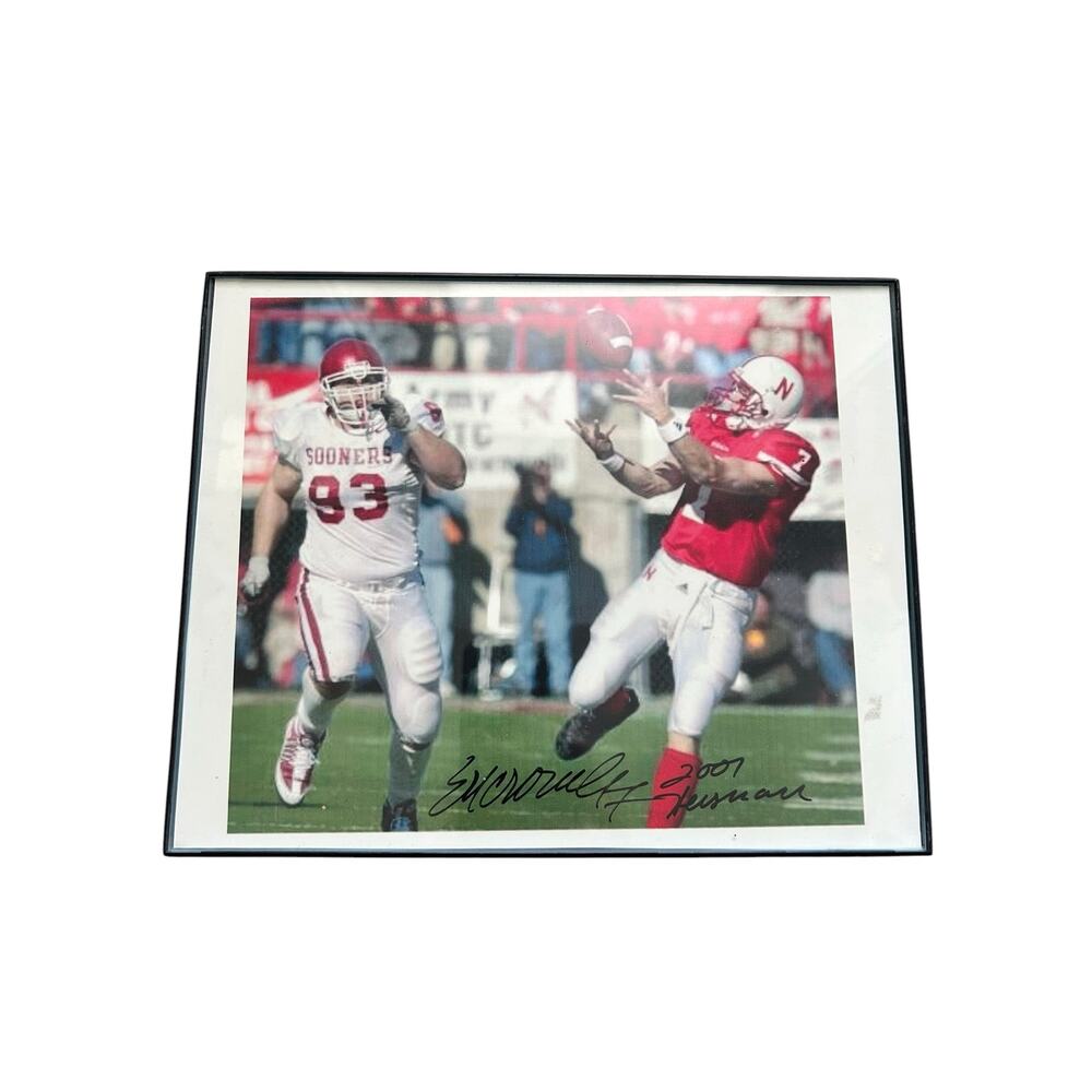 Eric Crouch Autographed 8x10 Photo Nebraska Huskers Heisman Nebraska Huskers
